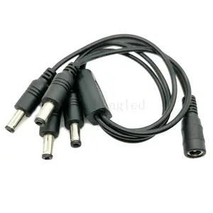 1 Female to 6 Male Splitter Cable 6 Way Splitter Cable Fits DVR/NVR/AHD/TVI CCTV Camera Security System LED Strip Light