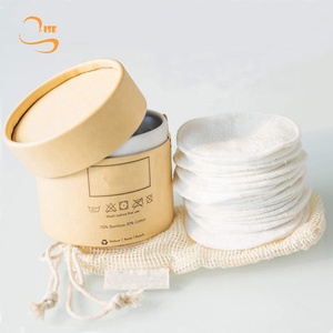 Coussinets nettoyants pour le visage, 1 pièce, 8cm, en bambou biologique, doux, lavables et réutilisables, sans danger, pour le maquillage - Product Image 1