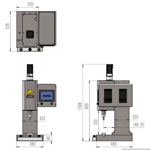 Servo điện 1t 2t 3t xuyên tâm quỹ đạo tán đinh máy công cụ riveter nhà sản xuất - Product Image 2