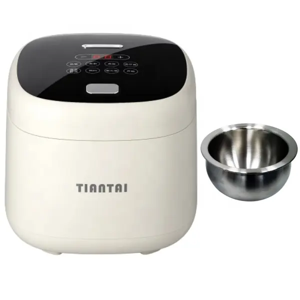High end stainless steel pot rice cooker electric food grade mini rice cooker smart rice cooker 2l digital touch panel