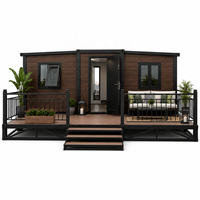 Maison de vacances préfabriquée moderne avec terrasse avant, cabane modulaire en bois pour complexe balnéaire, villa de jardin et maison d'hôtes