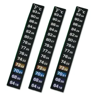 Self Adhesive Thermometer Strip in Degree Fahrenheit and Celsius Digital Temperature Sticker for Fish Tank