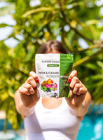 Poudre Détox Quotidienne OEM : Superaliments Antioxydants avec Chlorophylle, Phycocyanine et Électrolytes