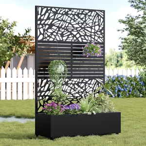 Metal Screen Flower Box Rectangular Block Galvanized Steel Flower Box <strong>Garden</strong> <strong>Plant</strong> Planting <strong>Trough</strong> - Product Image 4
