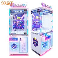 Mesin Cakar Gantung Silinder Koin Mewah SOURCE untuk Mainan Arcade Komersial, Permainan Vending Crane untuk Mal