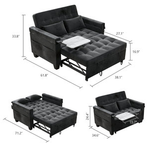 Sofá <span class=keywords><strong>Cama</strong></span> Individual Moderno Best Candy, con Tapicería de Tela, Plegable, Convertible en <span class=keywords><strong>Cama</strong></span> - Product Image 3