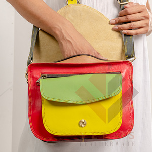 LW Sac à bandoulière en cuir véritable pour femmes avec pompon Lady Sling Bag Sac à bandoulière en cuir à franges pour filles - Product Image 3