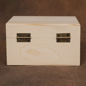 Pine wood flip-top jewelry <b>box</b>, wooden <b>gift</b> and decorative <b>box</b>, solid wood <b>box</b> <b>for</b> <b>bracelets</b> and jewelry. - Product Image 4