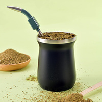 ANSHENG Tasse Yerba Mate portable à double paroi de 8oz avec isolation thermique Tasse et paille Argentina Mate
