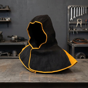 Casco de Soldadura JNA GROUP Negro de Media Cara con Ajuste Manual de la Tonalidad, Aislamiento Térmico y Ribete Amarillo para Mantenimiento - Product Image 5