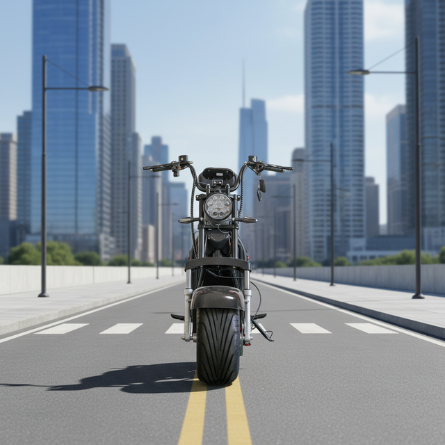Factory Direct Short Wheelbase 2000W Powerful Electric Chopper Two-wheel Scooter Long Range Lithium Battery Electric Motorcycle