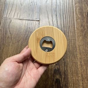 En gros, tire-bouchons en bois vierges personnalisables, ouvre-bouteilles en bois, sous-verres, ouvre-bouteilles aimantés en bambou naturel pour réfrigérateur - Product Image 6