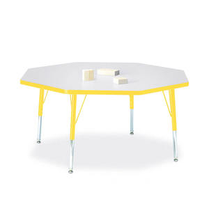 Tavolo da attività ottagonale regolabile in laminato con scrivania per studenti scolastici - Product Image 3