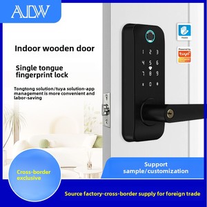 Cerradura Inteligente con Huella Dactilar y Contraseña, para Puerta de Madera, con WiFi Tuya, Almacenamiento de Datos en la Nube, de Aleación de Aluminio, Estilo Europeo Americano - Product Image 4