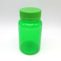 Flacons de capsules pour animaux de compagnie, contenants en plastique, avec couvercle vert, ml