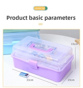Plastic Wardrobe Portable Three-Layer <strong>Folding</strong> <strong>Storage</strong> <strong>Box</strong> 10L PP Plastic Multifunctional for Jewelry Cosmetics Sundries Modern - Product Image 3
