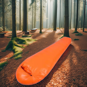 Saco de dormir de estilo momia cómodo de 3 estaciones de Wind Valley para adultos, tela de nailon y poliéster para acampar al aire libre y senderismo - Product Image 6