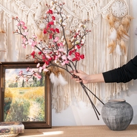 MW36888 Belle longue tige pêche cerisier fleur de prunier fleur artificielle maison fête de mariage fleurs décoratives et couronnes