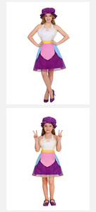 Costume pour la fête d'Halloween : Cosplay <span class=keywords><strong>de</strong></span> la Dame <span class=keywords><strong>de</strong></span> la Théière, une belle tenue <span class=keywords><strong>de</strong></span> demoiselle d'honneur avec <span class=keywords><strong>tablier</strong></span> - Product Image 5