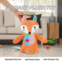 Jouet pour chien en peluche de dessin animé, jouet à mâcher interactif pour chiots, pour chiens de petite, moyenne et grande taille, intérieur et extérieur