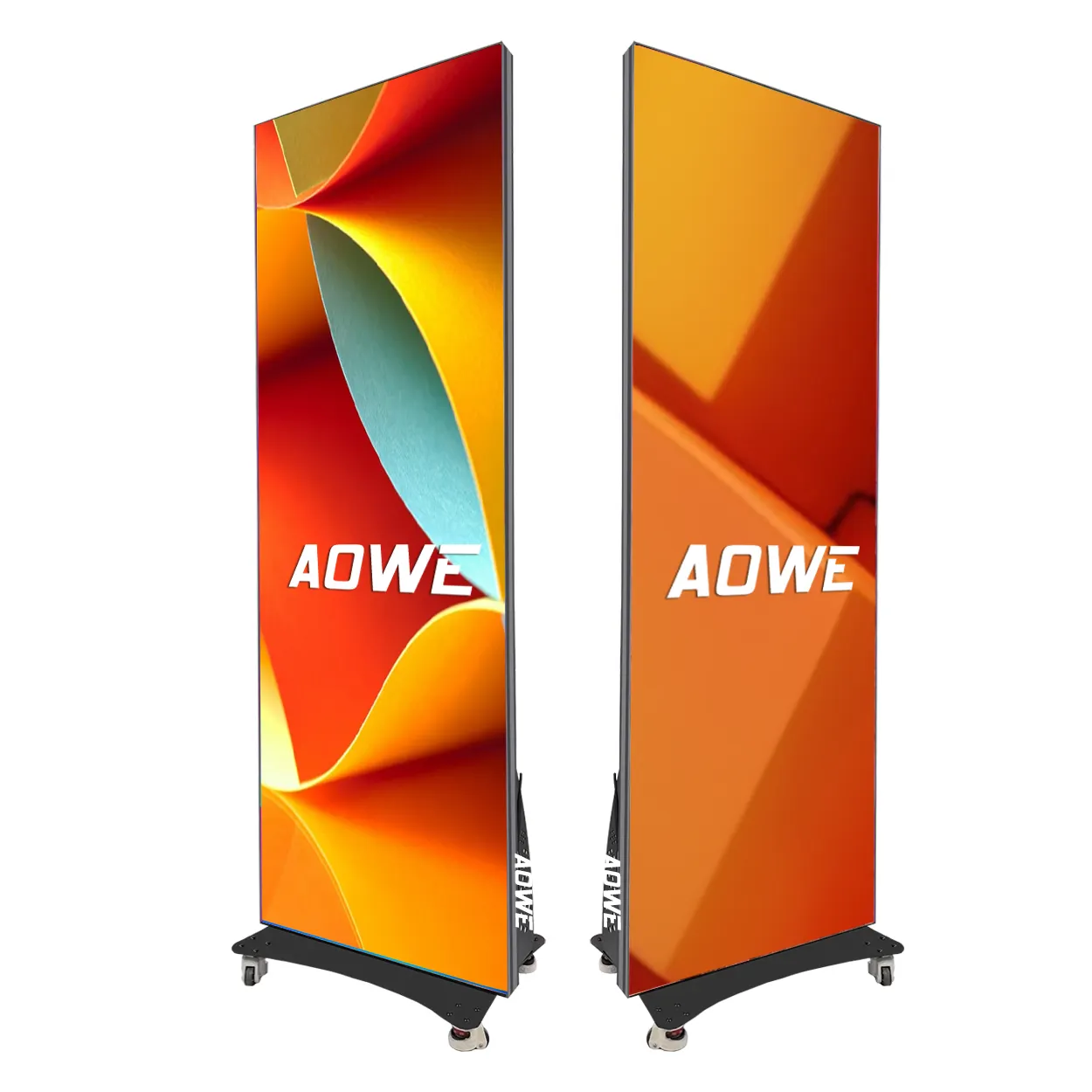 Aowe P2.5 dikişsiz ekleme taşınabilir akıllı reklam oyuncu olaylar için LED ekran dijital kapalı LED Poster standı