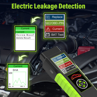 JDiag BT400 Probador de Baterías de Coche 12V OBD con Pinza de Cocodrilo, Analizador de Doble Uso, Detector de Fugas de Vehículos, Herramienta de Diagnóstico Actualizable