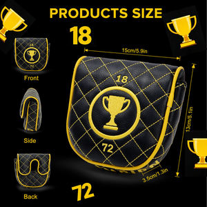 Factory Price Golf <b>Headcover</b> for <b>Putter</b> Custom Golf Mallet <b>Headcover</b> PU Leather Golf Mallet <b>Putter</b> Cover - Product Image 6
