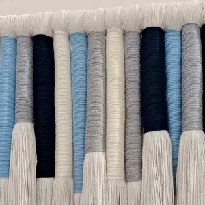 Hot Creative Boho <span class=keywords><strong>Macrame</strong></span> <span class=keywords><strong>en</strong></span> tela <span class=keywords><strong>de</strong></span> algodón natural para habitación <span class=keywords><strong>de</strong></span> Villa Proporcionar panel <span class=keywords><strong>de</strong></span> pared como pared con bola y piso a techo - Product Image 5