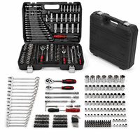 Ensemble d'outils de mécanicien professionnel de 216 pièces avec clés à douilles, clés à cliquet dans un coffret rigide pour la réparation automobile OEM/ODM
