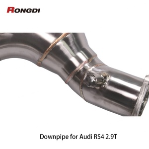 Tuyau de descente brossé pour Audi RS4 RS5 B9/B9.5 2.9T 2019-2022 en acier inoxydable 304 soudé TIG - Product Image 5