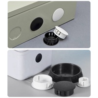 Type affleurant Snap plastique trou bouchons assortiment verrouillage Tube trou bouchons meubles poste tuyau insérer embouts couleur noire bouchon en Nylon
