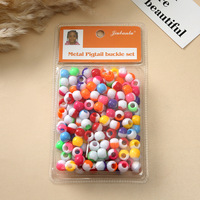 Perles de cheveux transparentes bicolores en grande quantité, extensions de perruques, bijoux, accessoires pour cheveux, perles pour dreadlocks africaines