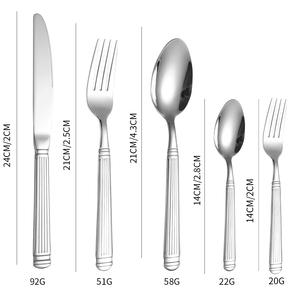 Vajilla de columna romana de lujo, juegos de vajilla de acero inoxidable, cubiertos de boda, cuchillo, tenedor, cuchara, cuchillo para carne, juego de cubiertos - Product Image 2