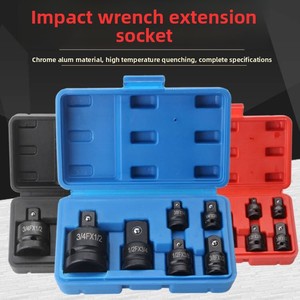 6-Piece Set Red Box Pneumatic Socket Head 1/2 & 3/4 Inch Auto Repair <b>Tool</b> Heavy-Duty Blackened Conversion Heads 1 6-piec - Product Image 3