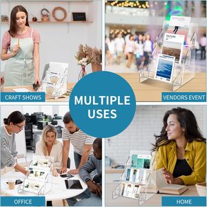 3-Tier Acrylic thiệp chúc mừng hiển thị đứng Nhà cung cấp truy cập thiệp chúc mừng tổ chức bưu thiếp hiển thị giá bán lẻ hiển thị kệ - Product Image 6