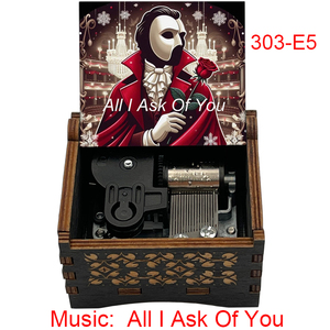 Le Fantôme <span class=keywords><strong>de</strong></span> l'Opéra - Boîte à musique en bois à remonter - Chanson 'All I Ask of You' - Souvenir spécial - Cadeaux <span class=keywords><strong>de</strong></span> <span class=keywords><strong>Noël</strong></span> pour amis - Product Image 4