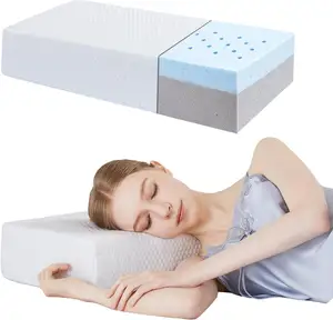 Wholesale Bamboo Fabric Cube Memory Foam Pillow For Side Sleepers