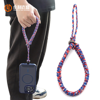 Sangle de poignet réglable pour appareil photo, tressée à la main, durable, couleur unie arc-en-ciel, avec cordon porte-bouteille et porte-clés, personnalisable avec votre logo