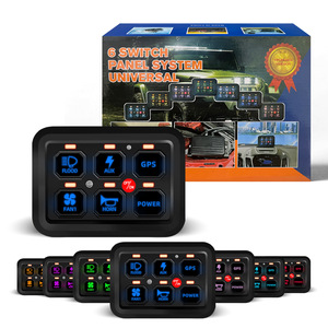 ระบบแผงสวิตช์ 6 ปุ่ม แบบยูนิเวอร์แซล 12V DC ควบคุมไฟ LED พร้อม GPS AUX พัดลม แตร และระบบจ่ายไฟ สำหรับรถยนต์ รถบรรทุก และรถออฟโรด - Product Image 4
