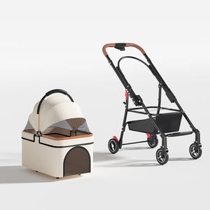 Yeni Küçük ve Orta Boy Nefes Alabilen Katlanabilir Entegre Metal Evcil Hayvan Arabası Kediler Köpekler Teddy G17 Modeli - Product Image 6