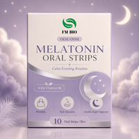 Film oral à dissolution rapide de mélatonine sans sucre, saveur menthe, marque privée – Bandes orales de mélatonine pour routine nocturne