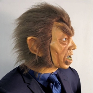 Máscara de Látex de <span class=keywords><strong>Hombre</strong></span> <span class=keywords><strong>Lobo</strong></span> de Londres, Estilo Mitad Humano Mitad Bestia, para Halloween, Cosplay, Fiestas de Disfraces - Product Image 2
