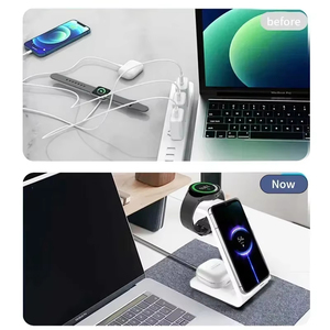 Soporte de cargador inalámbrico rápido caliente de fábrica para iPhone 16-12 Samsung S20 S21 <span class=keywords><strong>Apple</strong></span> <span class=keywords><strong>Watch</strong></span> 8/7 Samsung Galaxy 6/<span class=keywords><strong>5</strong></span> estación de carga - Product Image 6