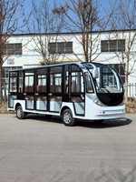HuSurg Bus Touristique Électrique Puissant 72V 14 Places Châssis en Aluminium Véhicule de Visite pour Parcs Nationaux, Safari et Zoos Batterie Durable