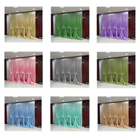 Rideau de Fond de Scène en Tissu Soie Glacée Double Épaisseur 3*3m, Décoration de Mariage