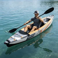 Kayak gonflable laminé P02, ensemble complet, canoë de course pour une ou deux personnes, pour la dérive et les loisirs en plein air