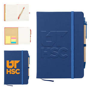 สมุดบันทึกพิมพ์ลายตามสั่ง พร้อมกระดาษโน้ตแบบมีกาวติด แถบธงบอกตำแหน่งหน้า ของขวัญส่งเสริมการขายสำหรับองค์กร ของที่ระลึกแบบกำหนดเองได้ สมุดบันทึกส่วนตัว สมุดจดบันทึก - Product Image 2