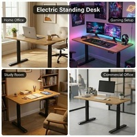 Bureau debout électrique ergonomique intelligent et moderne pour le télétravail, construction en acier inoxydable, hauteur réglable, garantie 3 ans