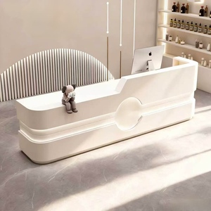 Company Front <b>Desk</b> Reception <b>Desk</b> Welcome <b>Desk</b> High end Simple Modern Store Beauty Salon <b>Small</b> Counter - Product Image 2