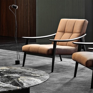 Chaise d'appoint en bois massif salon style moderne design d'intérieur chaises d'appoint nordiques meubles personnalisation de sortie d'usine - Product Image 5
